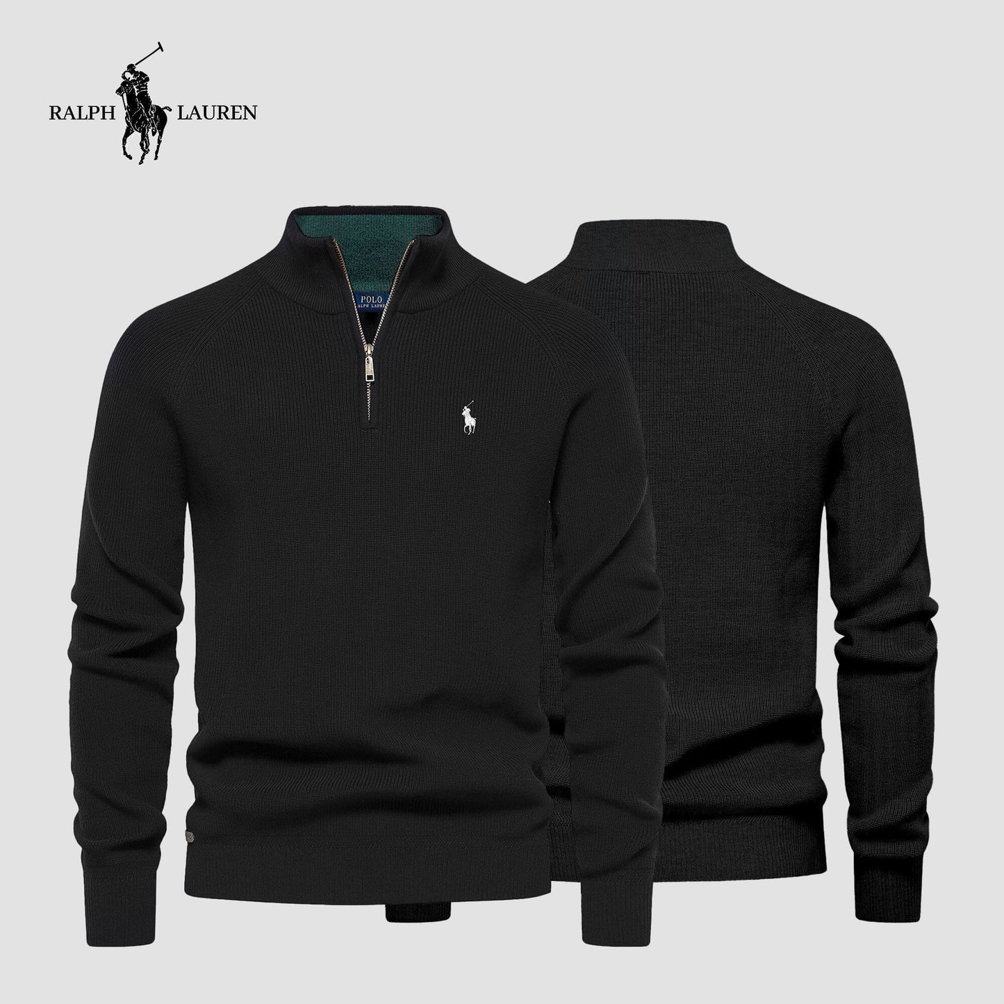 Zipped Collar Sweater R&L + Free Watch